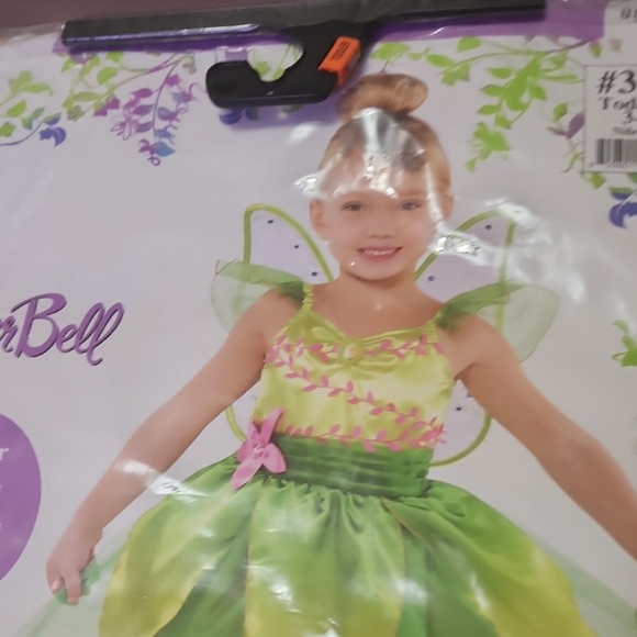 Tinker Bell Toddler Fairy Costume - Green and Pink - Picture 3 of 5